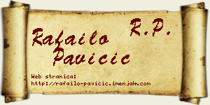 Rafailo Pavičić vizit kartica
